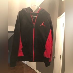 Red & Black , Zip-up hoodie , Jordan size M,